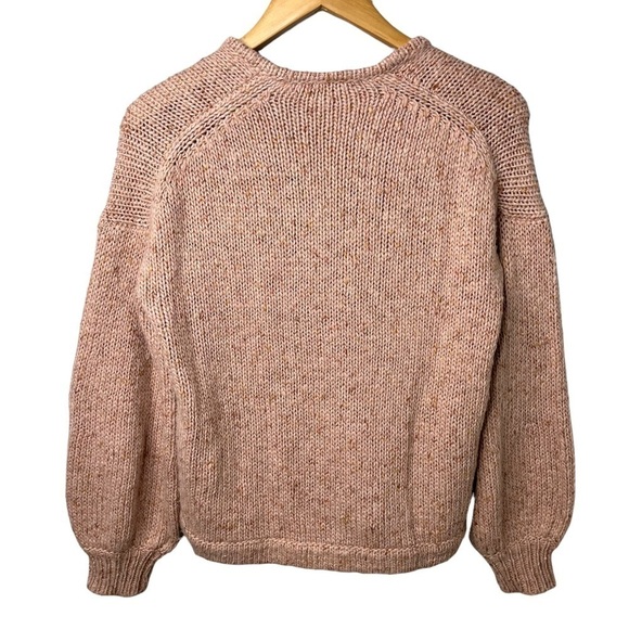 Madewell Beresford Wrap Front Pullover Sweater V Neck Chunky Flecked Yarn AD045 - Picture 6 of 11